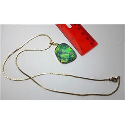 14 - GREEN/BLUE CHECKERBOARD CUT