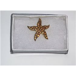 10 - GENUINE SWAROVSKI STARFISH PIN