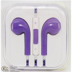 NEW PURPLE  APPLE STYLE EARBUDS