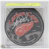 Image 1 : DETROIT REDWINGS ADAM WARD SIGNED PUCK WITH COA