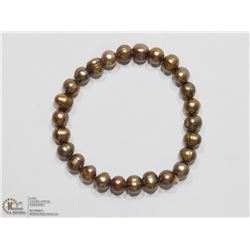 47) FLEXIBLE YELLOW FRESHWATER PEARL BRACELET