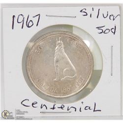 1967 CANADIAN SILVER HALF DOLLAR