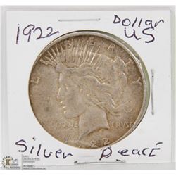 1922 AMERICAN SILVER PEACE DOLLAR