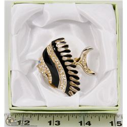 ENAMELED FISH BROOCH