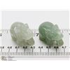 Image 1 : PAIR OF JADE ELEPHANTS