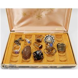 RING BOX FILLED WITH FASHION RINGS