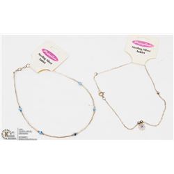 PAIR OF STERLING SILVER ANKLETS