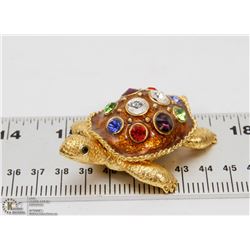 JEWELED SEA TURTLE TRINKET BOX