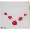 Image 1 : #20-PINK TOURMALINE & CZ  GEMSTONE NECKLACE