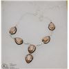 Image 1 : #23-MORGANITE GEMSTONE NECKLACE