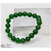 Image 1 : #63-GREEN JADE BEAD BRACELET 8'