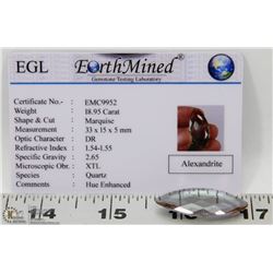 #38-ALEXANDRITE COLOUR CHANGING GEMSTONE 18.95CT