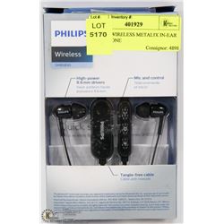 PHILIPS WIRELESS METALIX IN-EAR HEADPHONE
