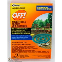 NEW 8 PACK OF OFF! MOSQUITO COILS W/2 METAL STANDS