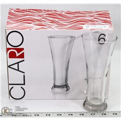CLARO 6 PIECE WINE / BEER GLASSES