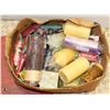Image 1 : LARGE BOX OF VARIOUS STYLE CANDLES