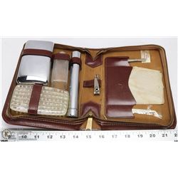 VINTAGE MENS TRAVEL GROOMING SET IN GENUINE