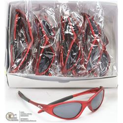 CASE OF OAKLEY REPLICA SUNGLASSES, RED WITH BLACK