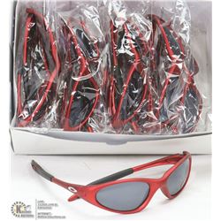 CASE OF OAKLEY REPLICA SUNGLASSES, RED WITH BLACK
