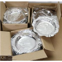 LOT OF 36 NEW ALUMINUM CIGARETTE ASH TRAY