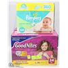 Image 1 : BOX OF L-XL GOODNIGHTS DIAPERS WITH BOX OF PAMPERS