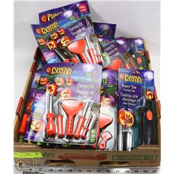 FLAT OF ASSORTED HALLOWEEN PUMPKIN CARVING KITS