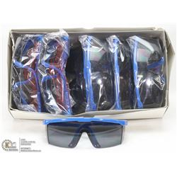 CASE OF 12 SMOKE BLUE FRAMED SAFETY GLASSES