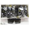 Image 1 : CASE OF 12 BLACK FRAMED SMOKE LENS SAFETY GLASSES