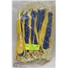 Image 1 : BUNDLE OF 12 YELLOW & BLUE LEATHER WORK GLOVES