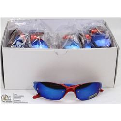CASE OF OAKLEY REPLICA SUNGLASSES, RED WITH BLUE