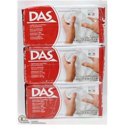 LOT OF 3 DAS AIR HARDENING MODELING CLAY