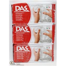 LOT OF 3 DAS AIR HARDENING MODELING CLAY