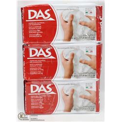 LOT OF 3 DAS AIR HARDENING MODELING CLAY