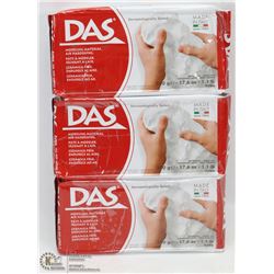 LOT OF 3 DAS AIR HARDENING MODELING CLAY