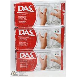 LOT OF 3 DAS AIR HARDENING MODELING CLAY