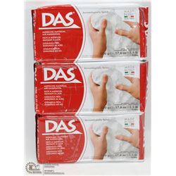 LOT OF 3 DAS AIR HARDENING MODELING CLAY