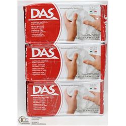 LOT OF 3 DAS AIR HARDENING MODELING CLAY