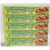 Image 1 : 5 CASES OF GREEN ZIPPER PRODUCE BAGS