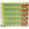 Image 1 : 5 CASES OF GREEN ZIPPER PRODUCE BAGS