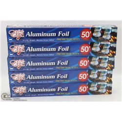 LOT OF 5 ROLLS OF 12"X50' ALUMINUM FOILS