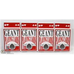 LOT OF 4 JUMBO CARD DECKS