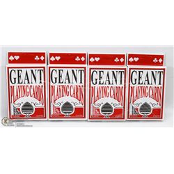 LOT OF 4 JUMBO CARD DECKS