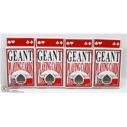 LOT OF 4 JUMBO CARD DECKS