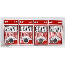 LOT OF 4 JUMBO CARD DECKS