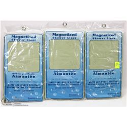 LOT OF 3 MAGNETIZED SHOWER LINER