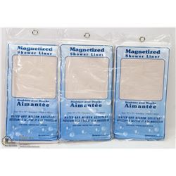 LOT OF 3 MAGNETIZED SHOWER LINER