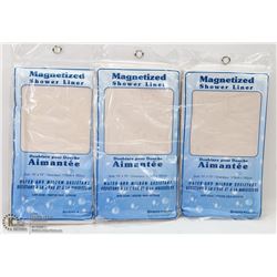LOT OF 3 MAGNETIZED SHOWER LINER