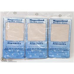 LOT OF 3 MAGNETIZED SHOWER LINER
