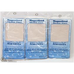 LOT OF 3 MAGNETIZED SHOWER LINER