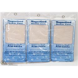 LOT OF 3 MAGNETIZED SHOWER LINER